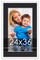 Modern White Frame with Black Photo Mat, UV Acrylic Front, Foam Board Backing, 60 Sizes Available